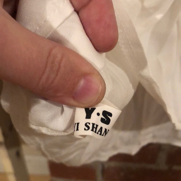 Yi Shang white boutique Blouse size M short sleeve - Picture 5 of 8